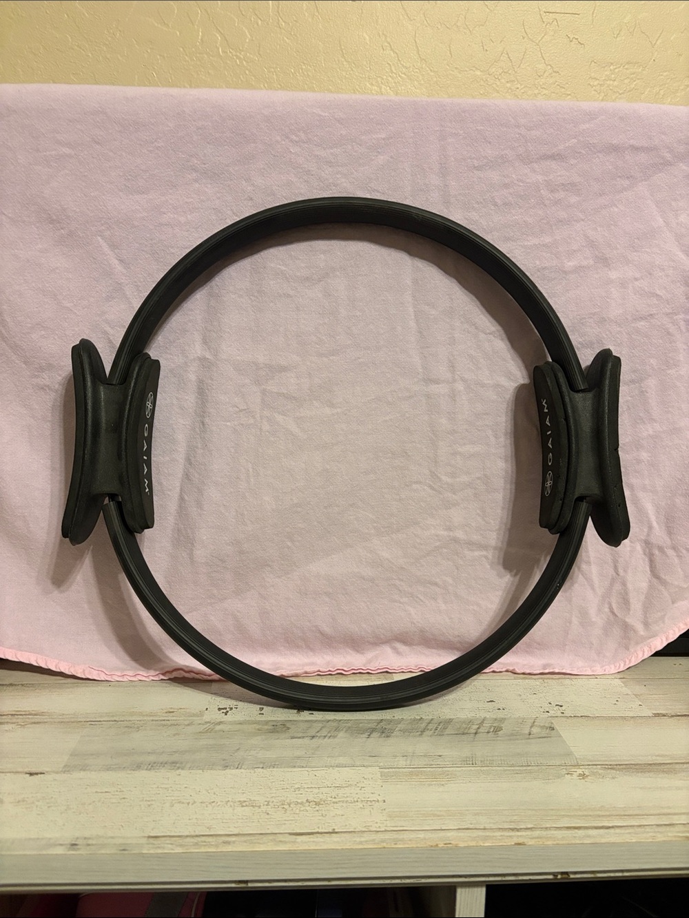 GAIAM Black Pilates Ring with Foam Handles